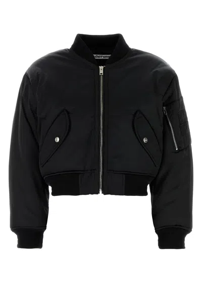 ALEXANDER WANG ALEXANDER WANG BLACK NYLON BOMBER JACKET