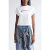 Alexander Wang Crystal Hotfix Star Jersey T-shirt In White