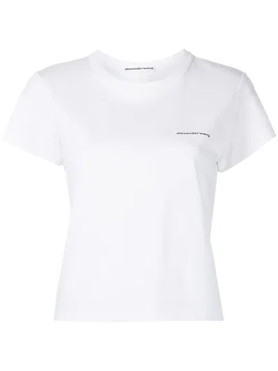 Alexander Wang Shrunken Logo T-shirt In White