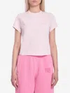 Alexander Wang Shrunken Logo Tshirt In Pink
