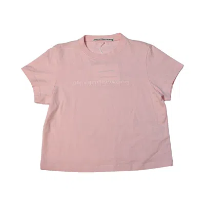 Alexander Wang Shrunken Logo T-shirts Pink