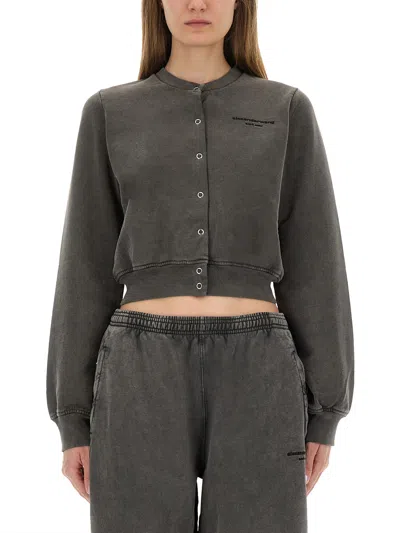 ALEXANDER WANG "SHRUNKEN SNAP" CARDIGAN