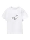 Alexander Wang Crew Neck Embellished Short Sleeves In White
