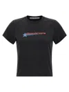 Alexander Wang Logo-print Embellished Cropped Cotton T-shirt In Black