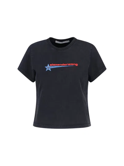 Alexander Wang Shrunken T-shirt In Black