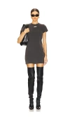 Alexander Wang Shrunken Mini T-shirt Dress In Charcoal
