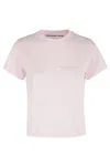 Alexander Wang Cotton Shrunken Logo T-shirt Clothing In Pink