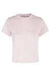 Alexander Wang T-shirt In Rose-pink Cotton In Pink