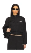 Alexander Wang Shrunken Windbreaker Jacket In Black