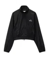 Alexander Wang Shrunken Windbreaker Jacket In Black