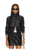Alexander Wang Shrunken Zip-up Jacket In Black