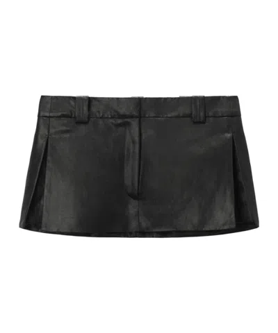 Alexander Wang Side-slit Skort In Black