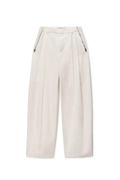 Alexander Wang Side Zip Mid-rise Tailored Pant Paper White