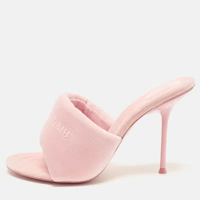 Pre-owned Alexander Wang Sienna Size 39 Pink Velvet Mules