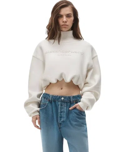 Alexander Wang Signature Logo Sweatshirt In White