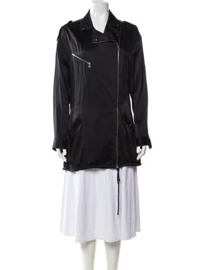 Pre-owned Alexander Wang Silk Coat In Black