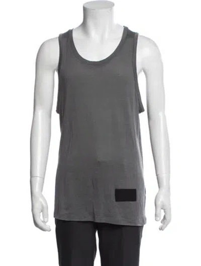 Pre-owned Alexander Wang Silk Crew Neck Tank In Grey