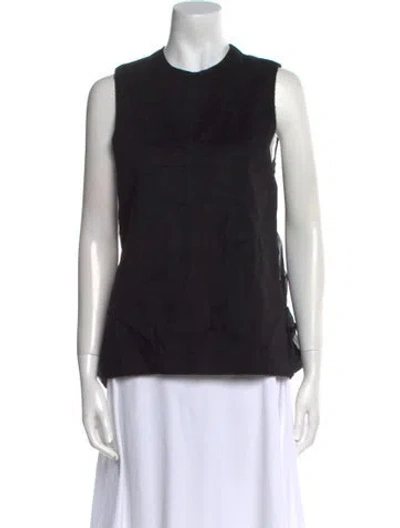 Pre-owned Alexander Wang Silk Crew Neck Top In Black