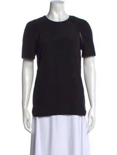 Pre-owned Alexander Wang Silk Crew Neck Top In Black