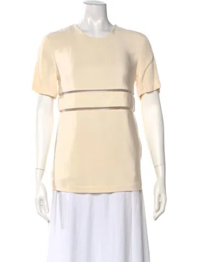 Pre-owned Alexander Wang Silk Crew Neck Top In Neutral