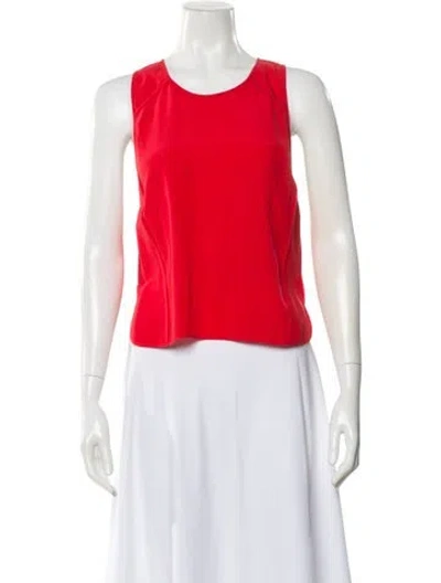 Pre-owned Alexander Wang Silk Crew Neck Top In Orange