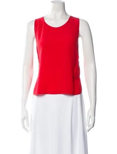 Pre-owned Alexander Wang Silk Crew Neck Top In Red