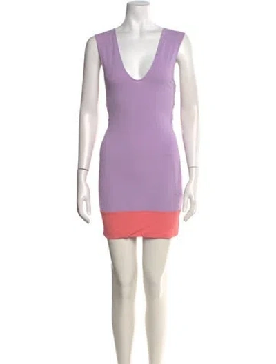 Pre-owned Alexander Wang Silk Dress In Purple