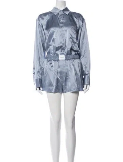 Pre-owned Alexander Wang Silk Jumpsuit In Blue