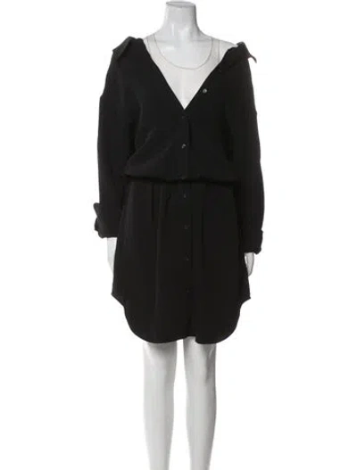 Pre-owned Alexander Wang Silk Knee-length Dress In Black