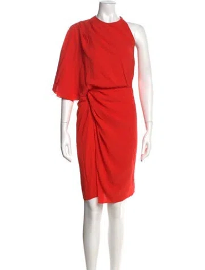 Pre-owned Alexander Wang Silk Knee-length Dress In Orange