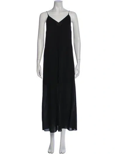 Pre-owned Alexander Wang Silk Long Dress In Black