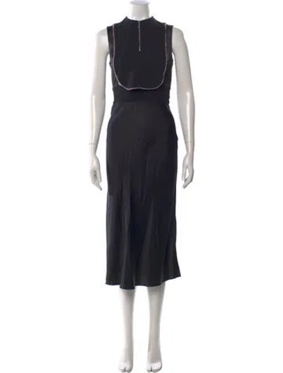 Pre-owned Alexander Wang Silk Long Dress In Black