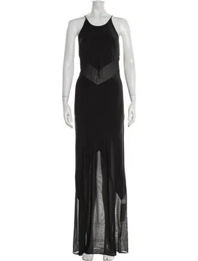 Pre-owned Alexander Wang Silk Long Dress In Black