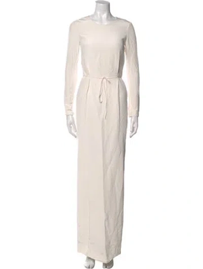Pre-owned Alexander Wang Silk Long Dress In Neutral