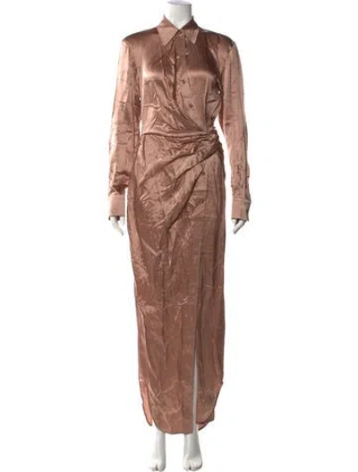 Pre-owned Alexander Wang Silk Long Dress In Neutral