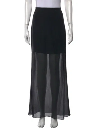 Pre-owned Alexander Wang Silk Long Skirt In Black