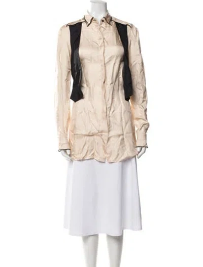 Pre-owned Alexander Wang Silk Long Sleeve Blouse In Pink
