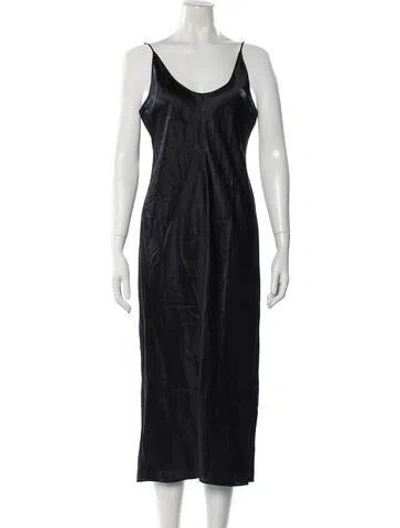 Pre-owned Alexander Wang Silk Midi Length Dress In Black