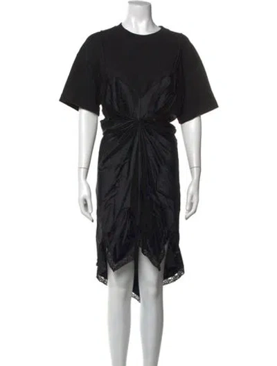Pre-owned Alexander Wang Silk Midi Length Dress In Black