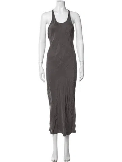Pre-owned Alexander Wang Silk Midi Length Dress In Grey