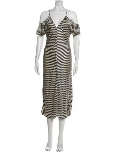 Pre-owned Alexander Wang Silk Midi Length Dress In Neutral