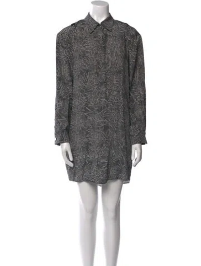 Pre-owned Alexander Wang Silk Mini Dress In Black
