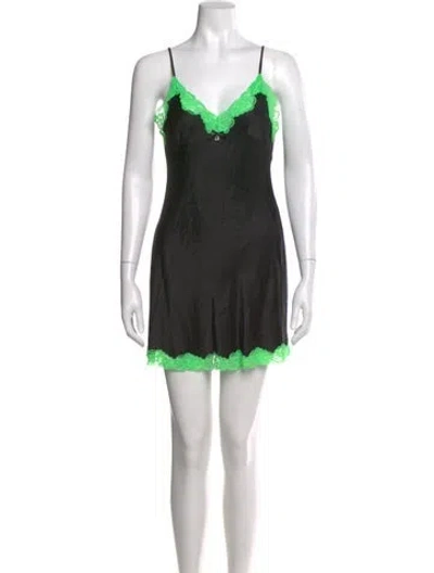 Pre-owned Alexander Wang Silk Mini Dress In Black
