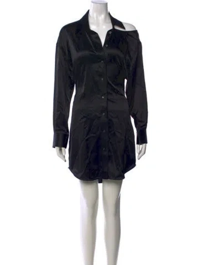 Pre-owned Alexander Wang Silk Mini Dress In Black