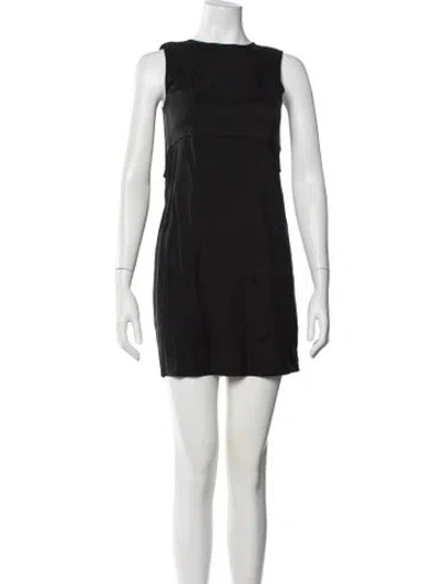 Pre-owned Alexander Wang Silk Mini Dress In Black