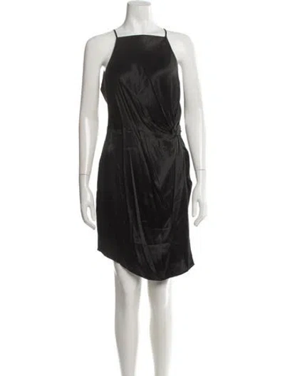 Pre-owned Alexander Wang Silk Mini Dress In Black