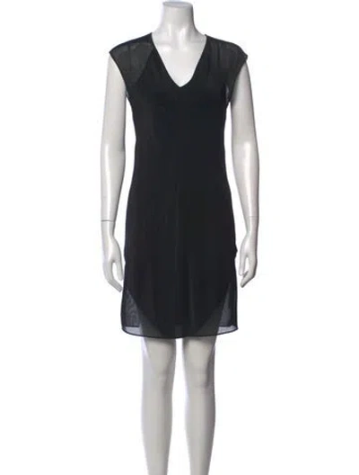 Pre-owned Alexander Wang Silk Mini Dress In Black