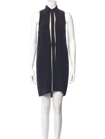 Pre-owned Alexander Wang Silk Mini Dress In Blue