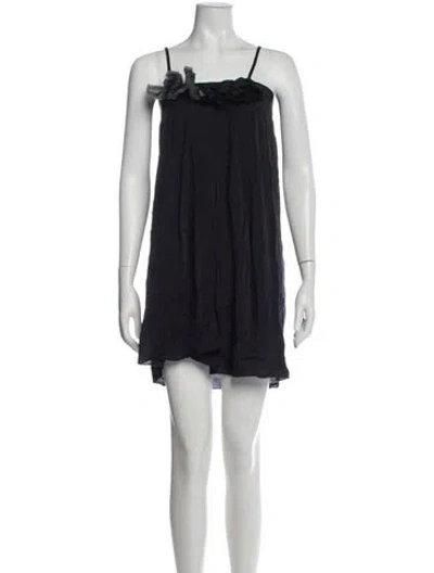 Pre-owned Alexander Wang Silk Mini Dress In Blue