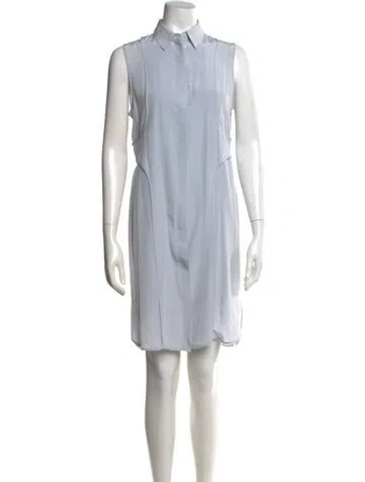 Pre-owned Alexander Wang Silk Mini Dress In Blue